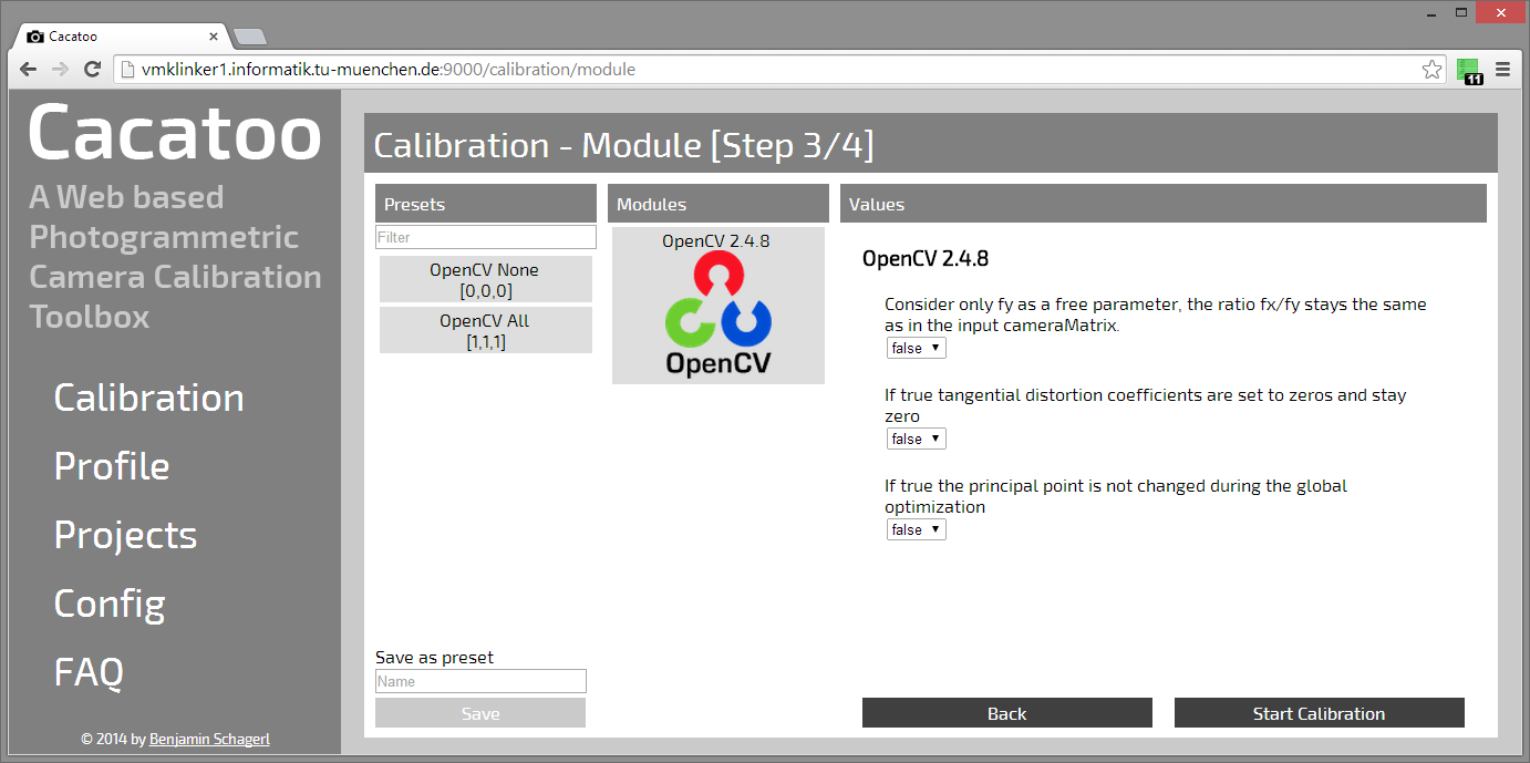 module selection site