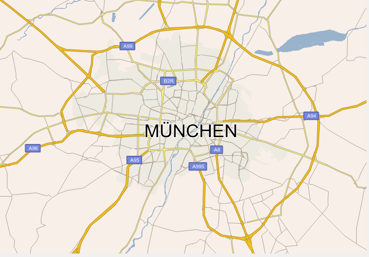 Von Navimatix generierte Karte von München